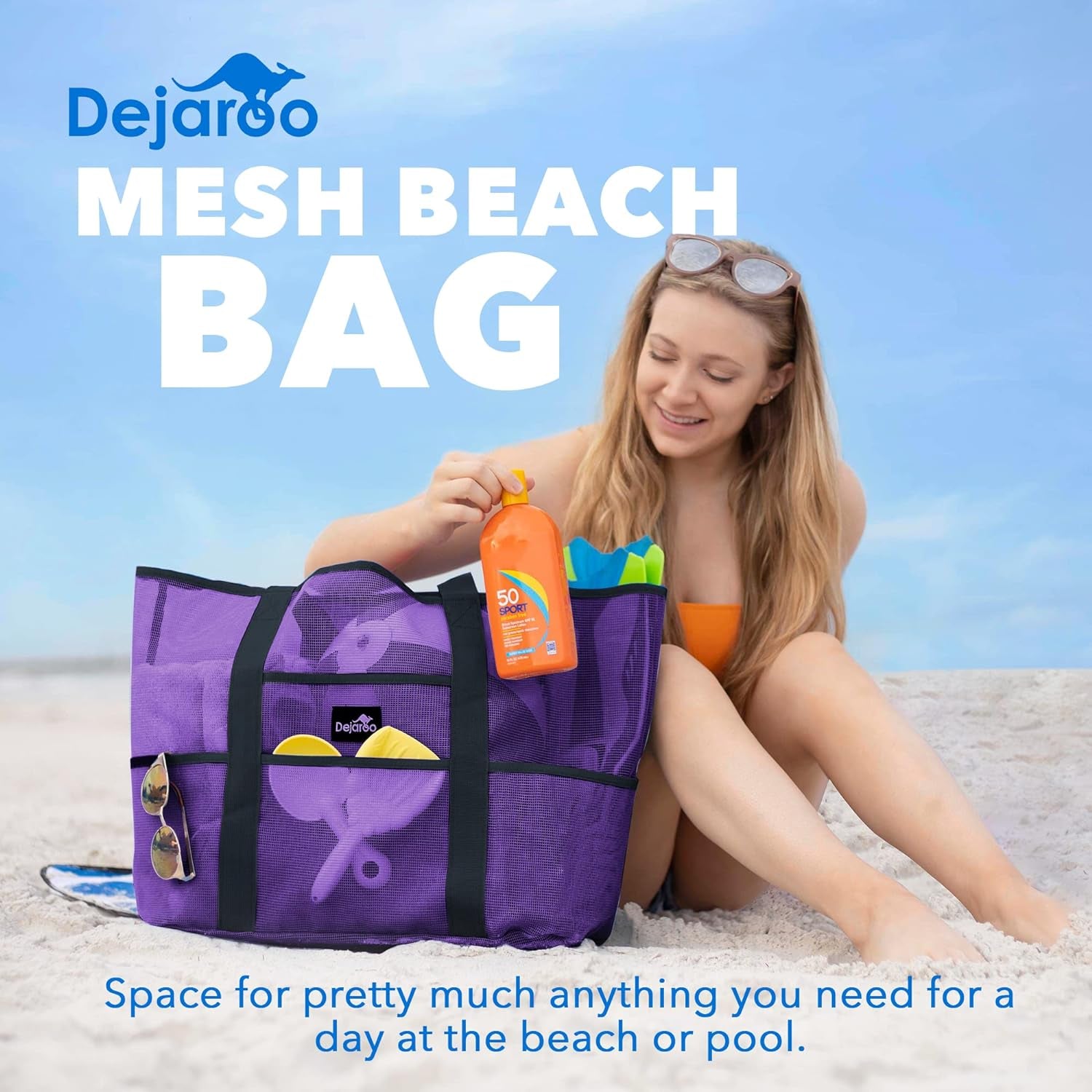 Dejaroo mesh beach bag sale